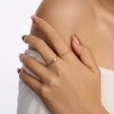 Moment 18K Heart Pink Mother of pearl Chain Ring